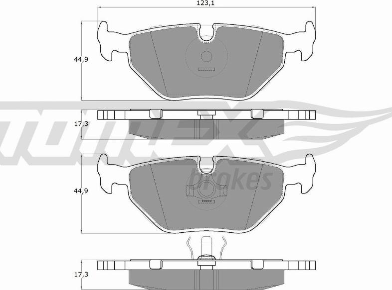 TOMEX brakes TX 10-70 - Тормозные колодки, дисковые, комплект parts5.com