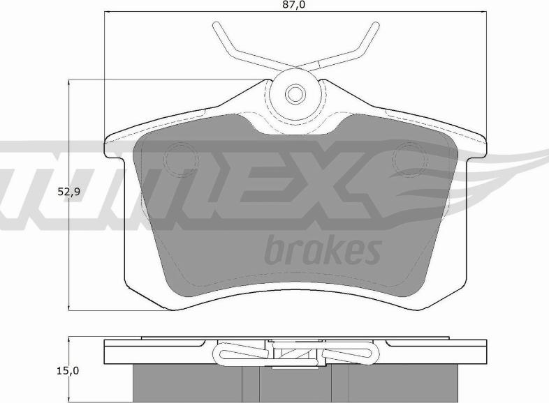 TOMEX brakes TX 10-78 - Brake Pad Set, disc brake parts5.com