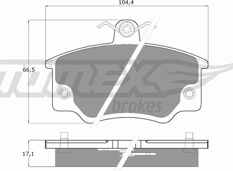 TOMEX brakes TX 10-731 - Тормозные колодки, дисковые, комплект parts5.com