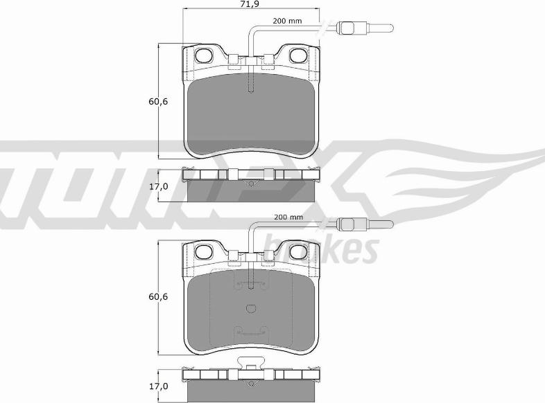 TOMEX brakes TX 11-98 - Тормозные колодки, дисковые, комплект parts5.com