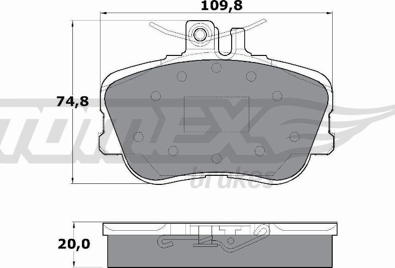 TOMEX brakes TX 11-46 - Тормозные колодки, дисковые, комплект parts5.com