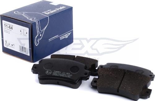 TOMEX brakes TX 11-64 - Brake Pad Set, disc brake parts5.com