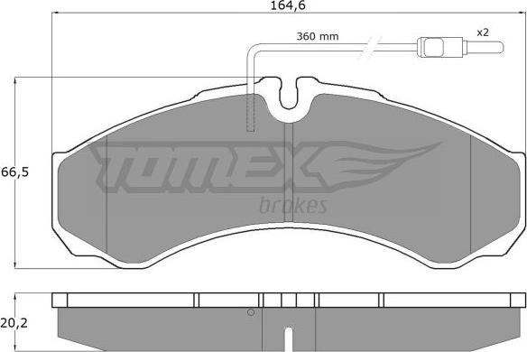 TOMEX brakes TX 11-111 - Тормозные колодки, дисковые, комплект parts5.com