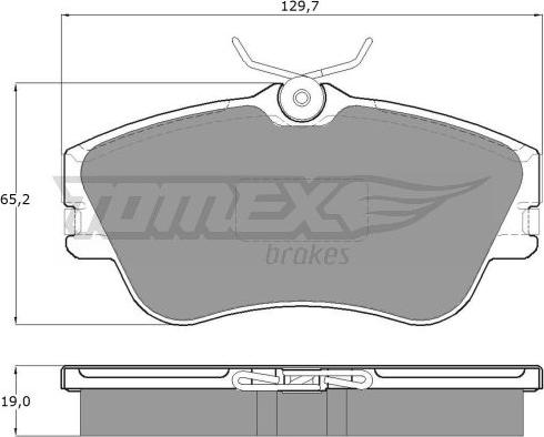 TOMEX brakes TX 11-82 - Тормозные колодки, дисковые, комплект parts5.com