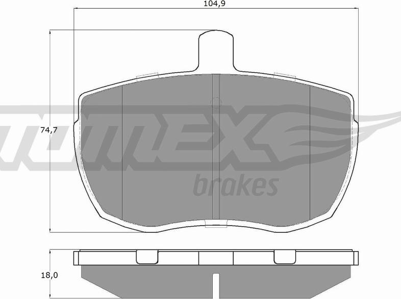 TOMEX brakes TX 11-21 - Тормозные колодки, дисковые, комплект parts5.com