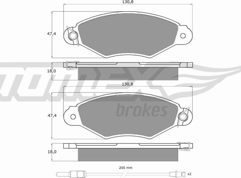 TOMEX brakes TX 11-751 - Тормозные колодки, дисковые, комплект parts5.com