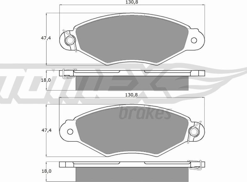 TOMEX brakes TX 11-75 - Тормозные колодки, дисковые, комплект parts5.com