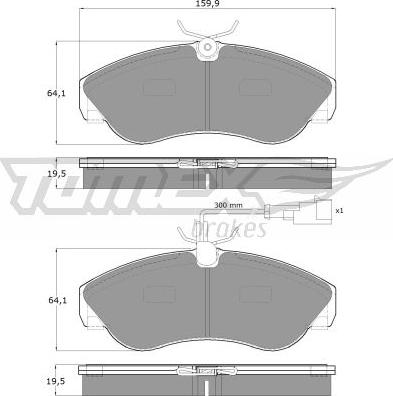 TOMEX brakes TX 11-731 - Тормозные колодки, дисковые, комплект parts5.com