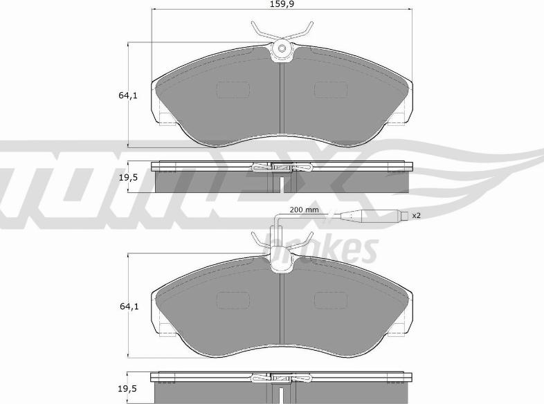 TOMEX brakes TX 11-73 - Тормозные колодки, дисковые, комплект parts5.com