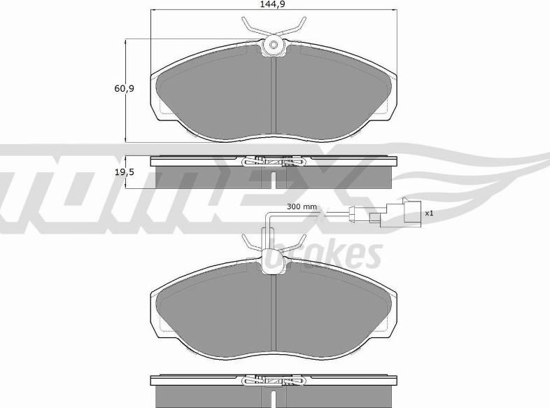 TOMEX brakes TX 11-721 - Тормозные колодки, дисковые, комплект parts5.com