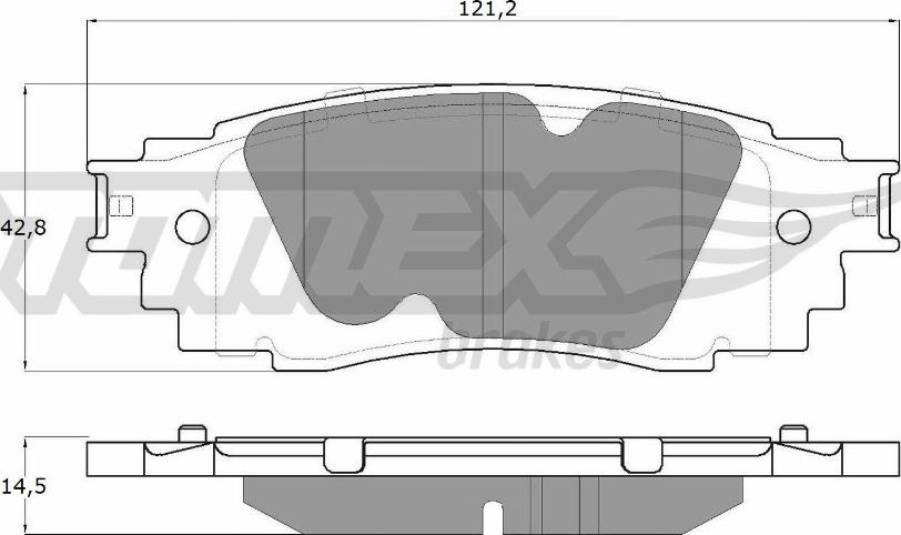 TOMEX brakes TX 18-98 - Тормозные колодки, дисковые, комплект parts5.com