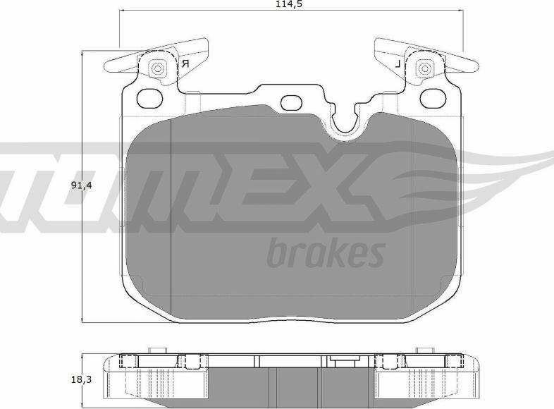 TOMEX brakes TX 18-48 - Тормозные колодки, дисковые, комплект parts5.com