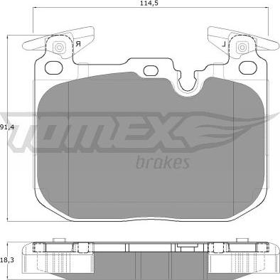 TOMEX brakes TX 18-48 - Тормозные колодки, дисковые, комплект parts5.com