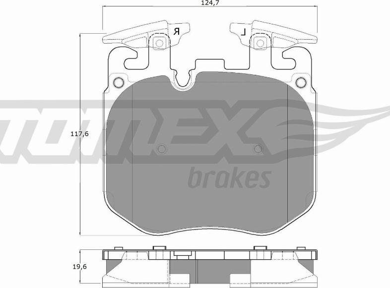 TOMEX brakes TX 18-50 - Тормозные колодки, дисковые, комплект parts5.com