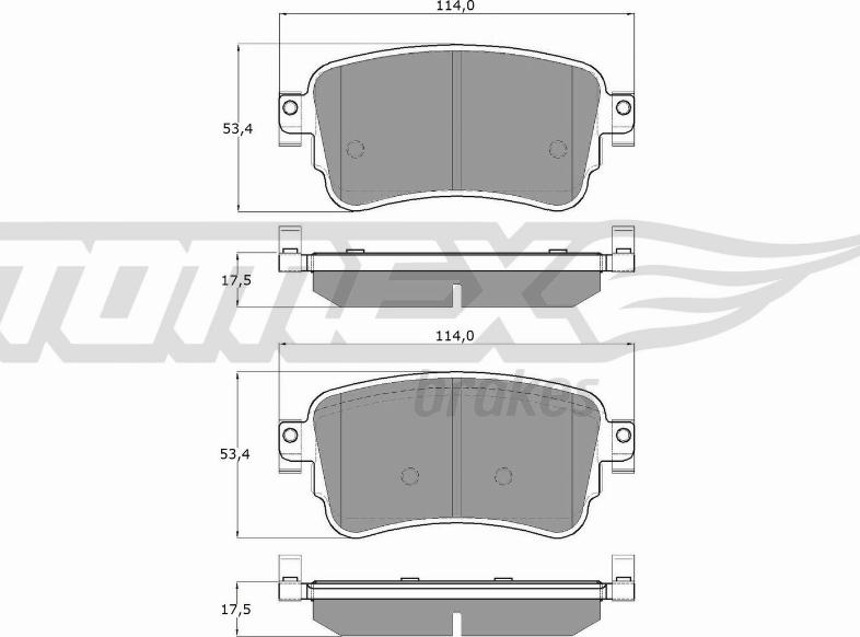 TOMEX brakes TX 18-64 - Тормозные колодки, дисковые, комплект parts5.com