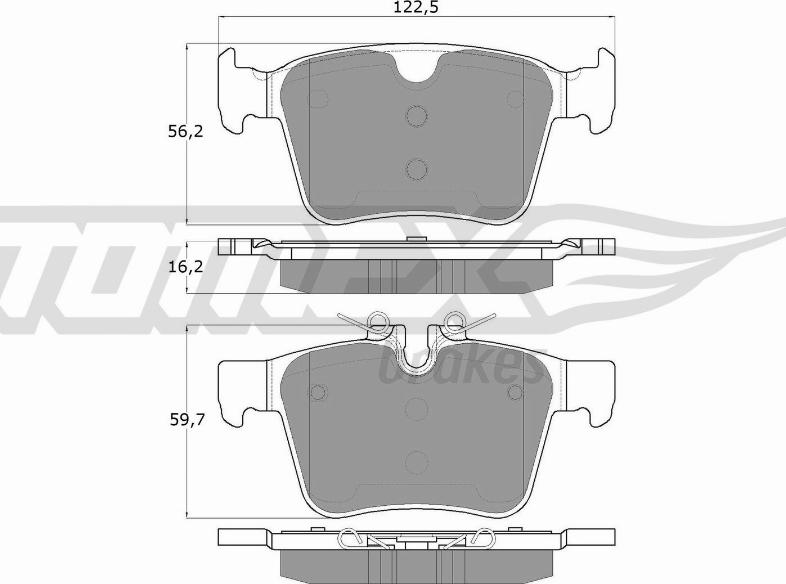 TOMEX brakes TX 18-16 - Тормозные колодки, дисковые, комплект parts5.com