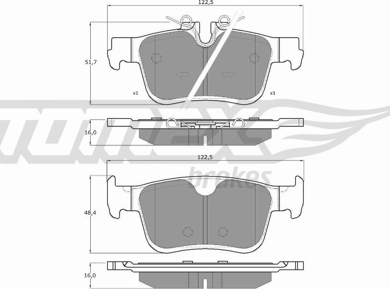 TOMEX brakes TX 18-872 - Тормозные колодки, дисковые, комплект parts5.com