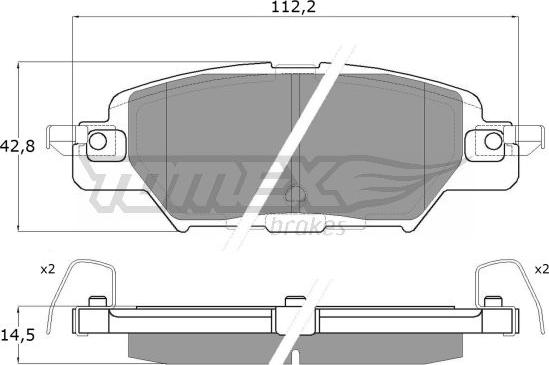 TOMEX brakes TX 18-31 - Тормозные колодки, дисковые, комплект parts5.com