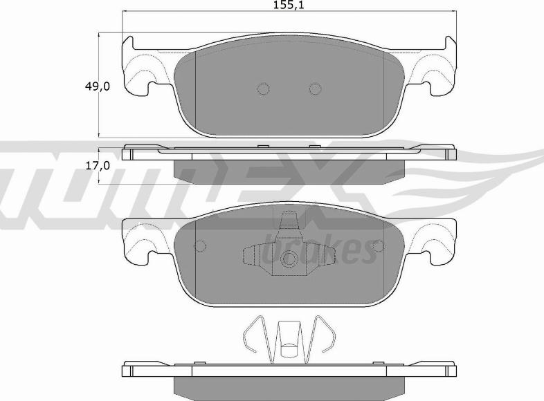 TOMEX brakes TX 18-32 - Тормозные колодки, дисковые, комплект parts5.com