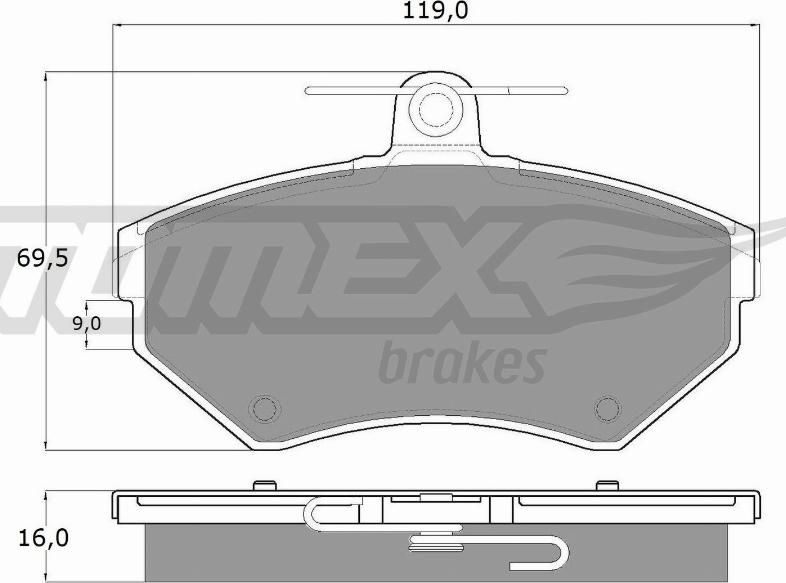 TOMEX brakes TX 13-94 - Тормозные колодки, дисковые, комплект parts5.com