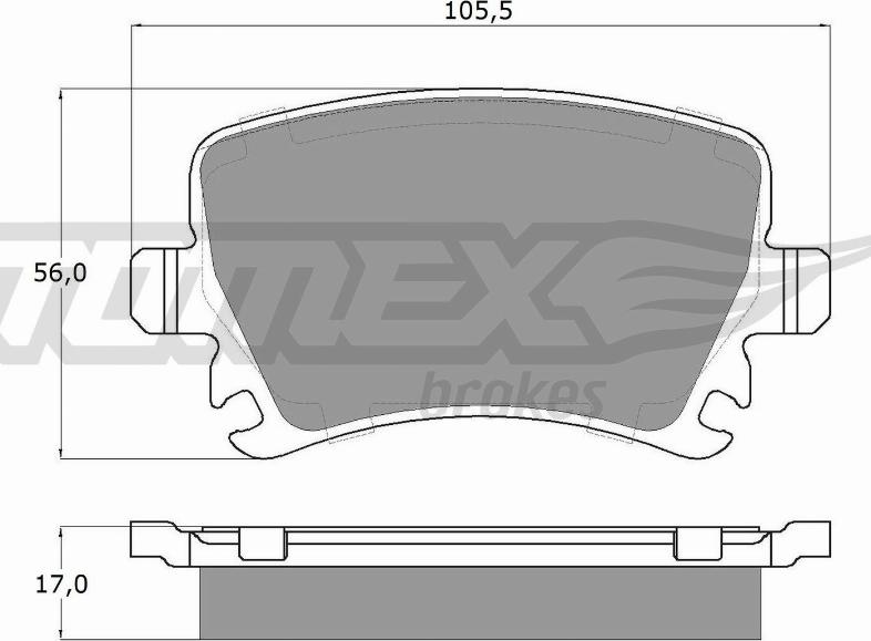 TOMEX brakes TX 13-95 - Тормозные колодки, дисковые, комплект parts5.com