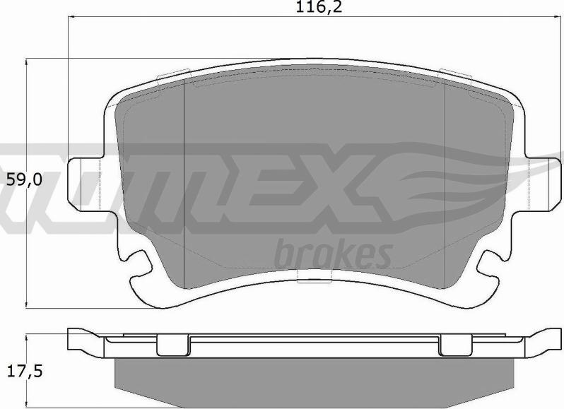 TOMEX brakes TX 13-961 - Тормозные колодки, дисковые, комплект parts5.com