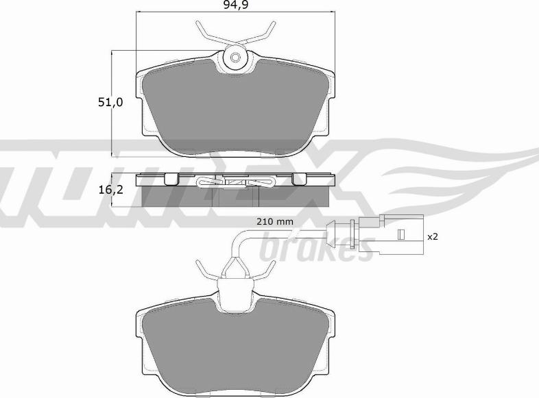 TOMEX brakes TX 13-901 - Тормозные колодки, дисковые, комплект parts5.com