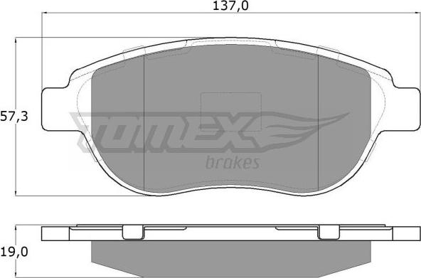 TOMEX brakes TX 13-42 - Тормозные колодки, дисковые, комплект parts5.com