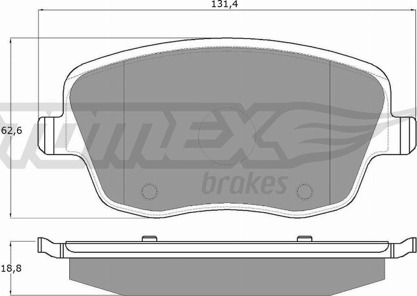 TOMEX brakes TX 13-59 - Тормозные колодки, дисковые, комплект parts5.com