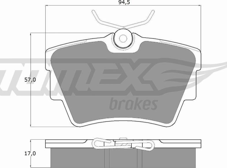 TOMEX brakes TX 13-09 - Тормозные колодки, дисковые, комплект parts5.com