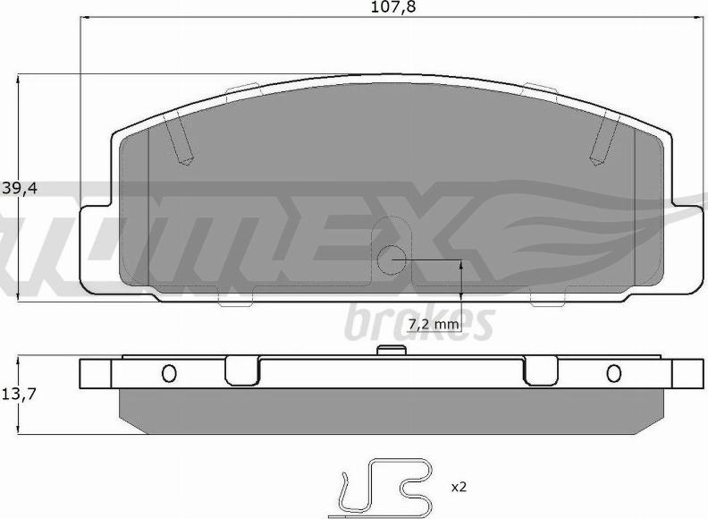 TOMEX brakes TX 13-06 - Тормозные колодки, дисковые, комплект parts5.com