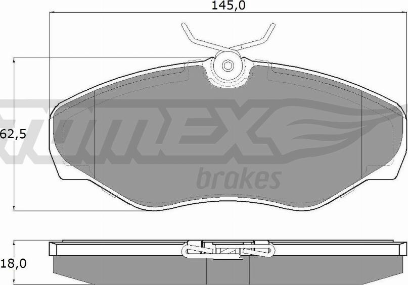 TOMEX brakes TX 13-08 - Тормозные колодки, дисковые, комплект parts5.com