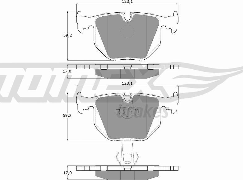 TOMEX brakes TX 13-19 - Тормозные колодки, дисковые, комплект parts5.com