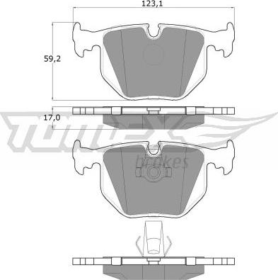 TOMEX brakes TX 13-19 - Тормозные колодки, дисковые, комплект parts5.com