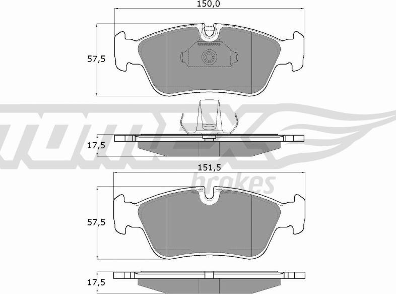 TOMEX brakes TX 13-16 - Тормозные колодки, дисковые, комплект parts5.com