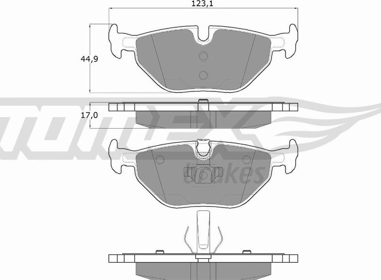 TOMEX brakes TX 13-17 - Тормозные колодки, дисковые, комплект parts5.com