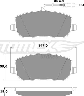 TOMEX brakes TX 13-34 - Тормозные колодки, дисковые, комплект parts5.com