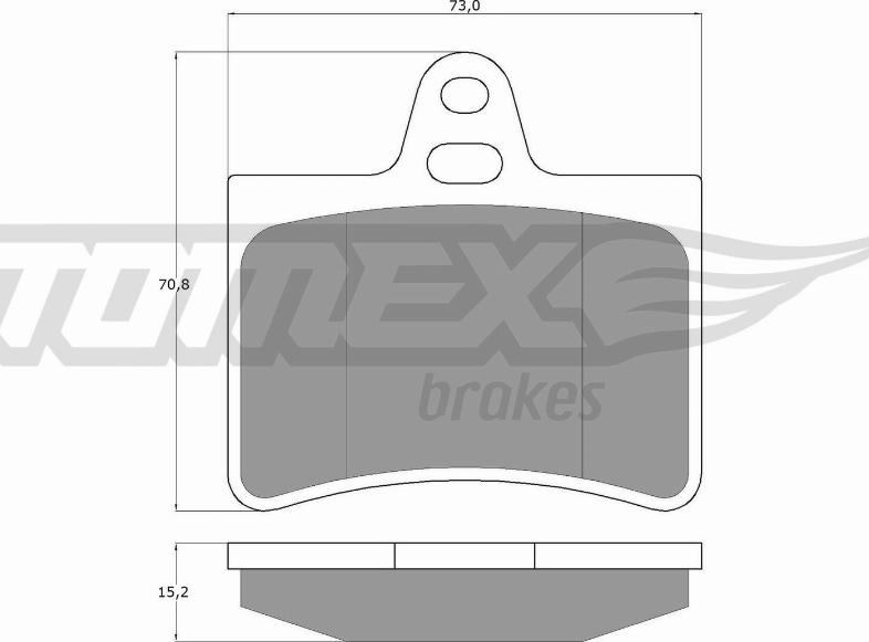 TOMEX brakes TX 13-33 - Тормозные колодки, дисковые, комплект parts5.com