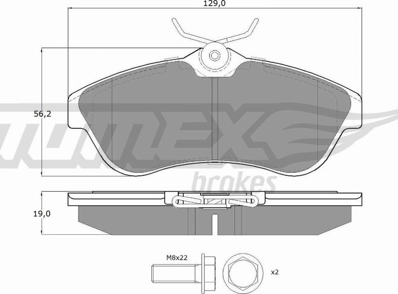 TOMEX brakes TX 13-29 - Тормозные колодки, дисковые, комплект parts5.com