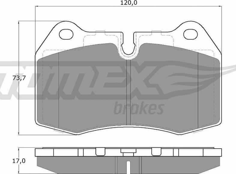 TOMEX brakes TX 13-24 - Тормозные колодки, дисковые, комплект parts5.com