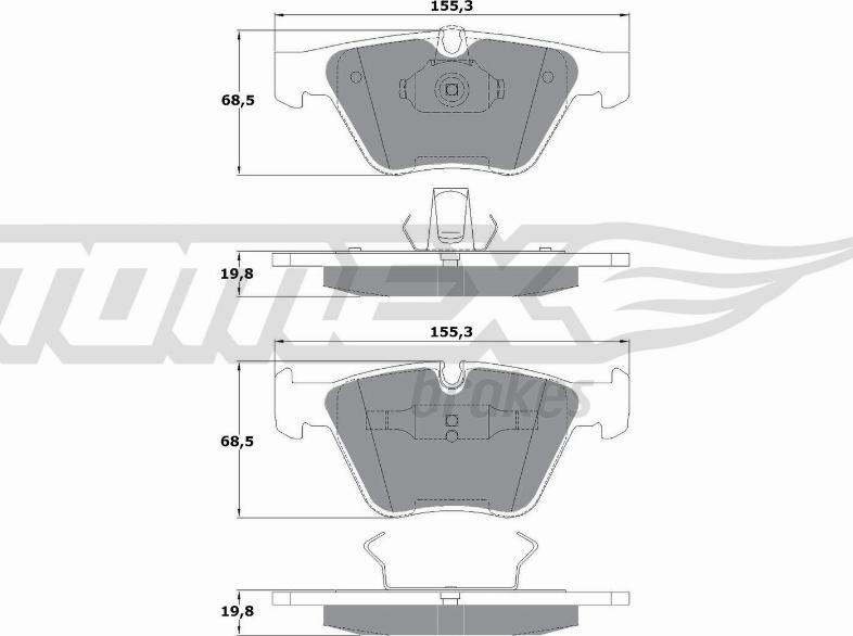 TOMEX brakes TX 13-25 - Тормозные колодки, дисковые, комплект parts5.com