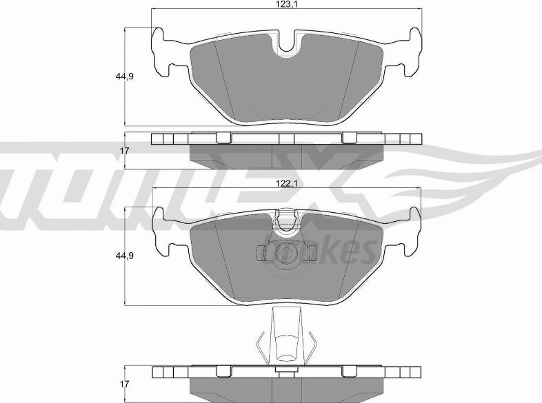 TOMEX brakes TX 13-21 - Тормозные колодки, дисковые, комплект parts5.com