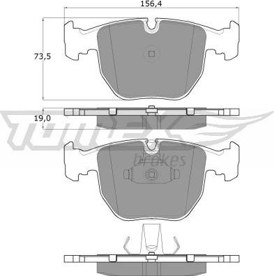 TOMEX brakes TX 13-23 - Тормозные колодки, дисковые, комплект parts5.com