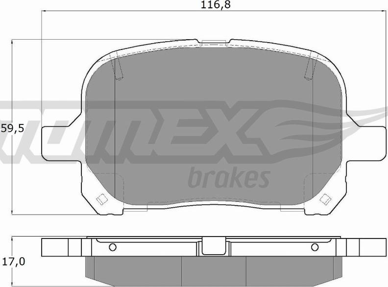 TOMEX brakes TX 13-73 - Тормозные колодки, дисковые, комплект parts5.com