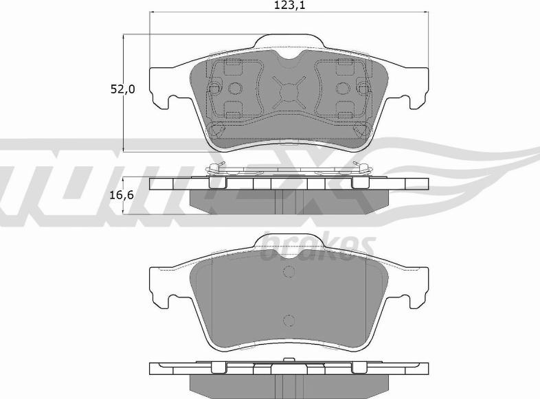 TOMEX brakes TX 12-95 - Тормозные колодки, дисковые, комплект parts5.com