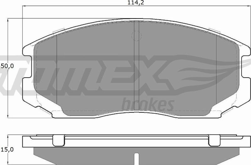 TOMEX brakes TX 12-91 - Тормозные колодки, дисковые, комплект parts5.com