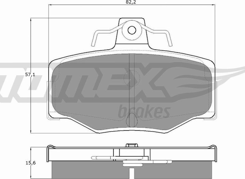 TOMEX brakes TX 12-93 - Тормозные колодки, дисковые, комплект parts5.com