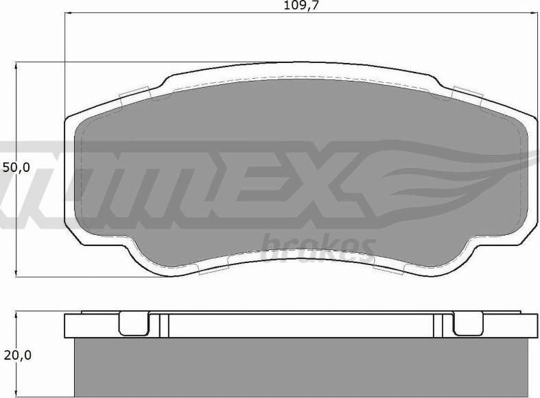 TOMEX brakes TX 12-46 - Тормозные колодки, дисковые, комплект parts5.com