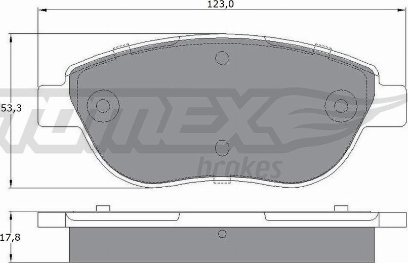 TOMEX brakes TX 12-483 - Тормозные колодки, дисковые, комплект parts5.com