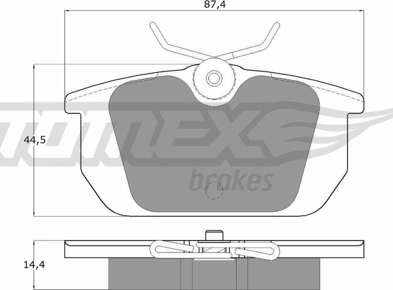 TOMEX brakes TX 12-01 - Тормозные колодки, дисковые, комплект parts5.com